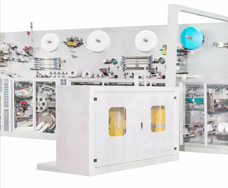 उच्च गुणवत्ता कारखाने का उत्पादन डबल विंग सेनेटरी नैपकिन विनिर्माण मशीन हमेशा सेनेटरी पैड मशीन