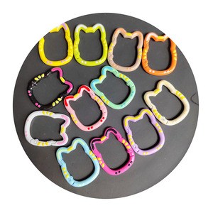 Tay sơn men vòng chìa khóa Clasp Keychain vòng chìa khóa Clip Mèo Tai snap clip móc kích hoạt mùa xuân Keyring khóa cho quà tặng - Product Image 4