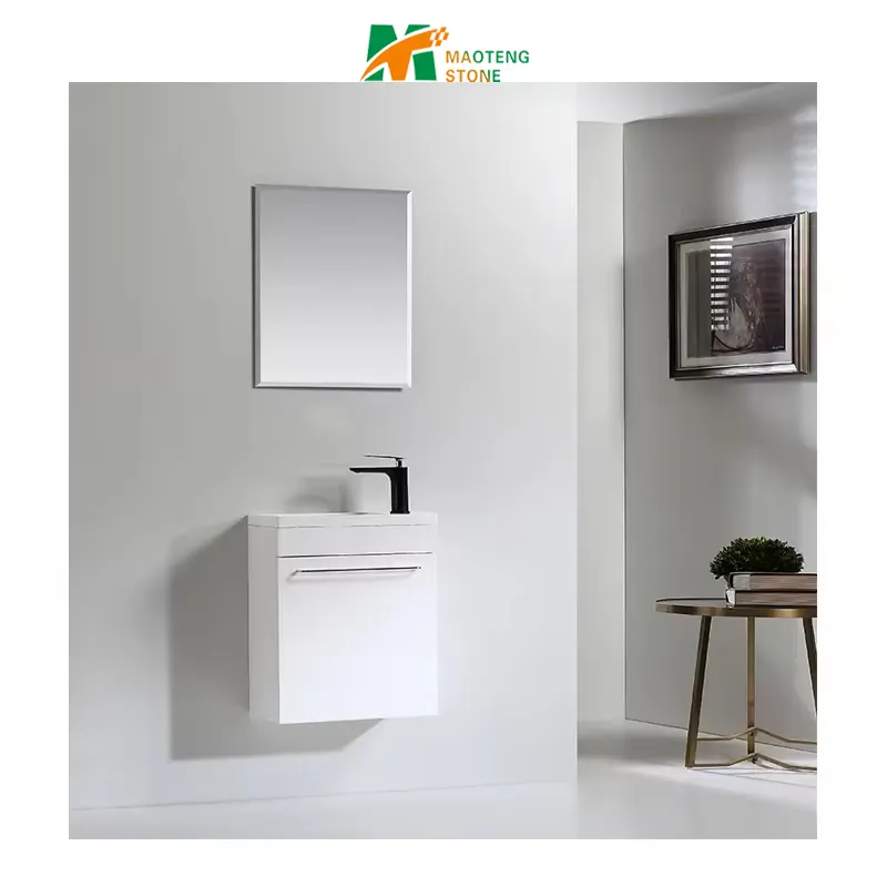 Maoteng White Bathroom Cabinet Wall Mounted Mirror Wholesale Price New Model Bathroom Sets