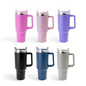 Biểu Tượng Tùy Chỉnh Flowstat Đôi Tường Thép Không Gỉ Phiêu Lưu Du Lịch Mug 30Oz 40Oz Cách Nhiệt Chân Không Cốc Với Xử Lý - Product Image 2