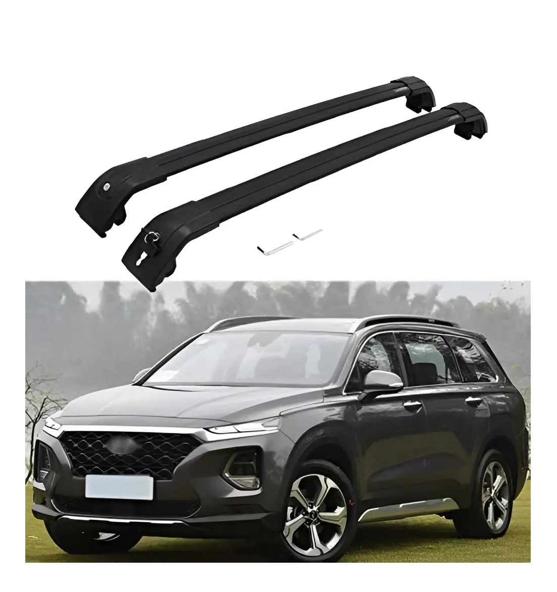 Barres de toit pour Hyundai Santa fe 2022-Offre Spéciale barres latérales en alliage d'aluminium barres transversales porte-bagages porte-bagages 2019 2021