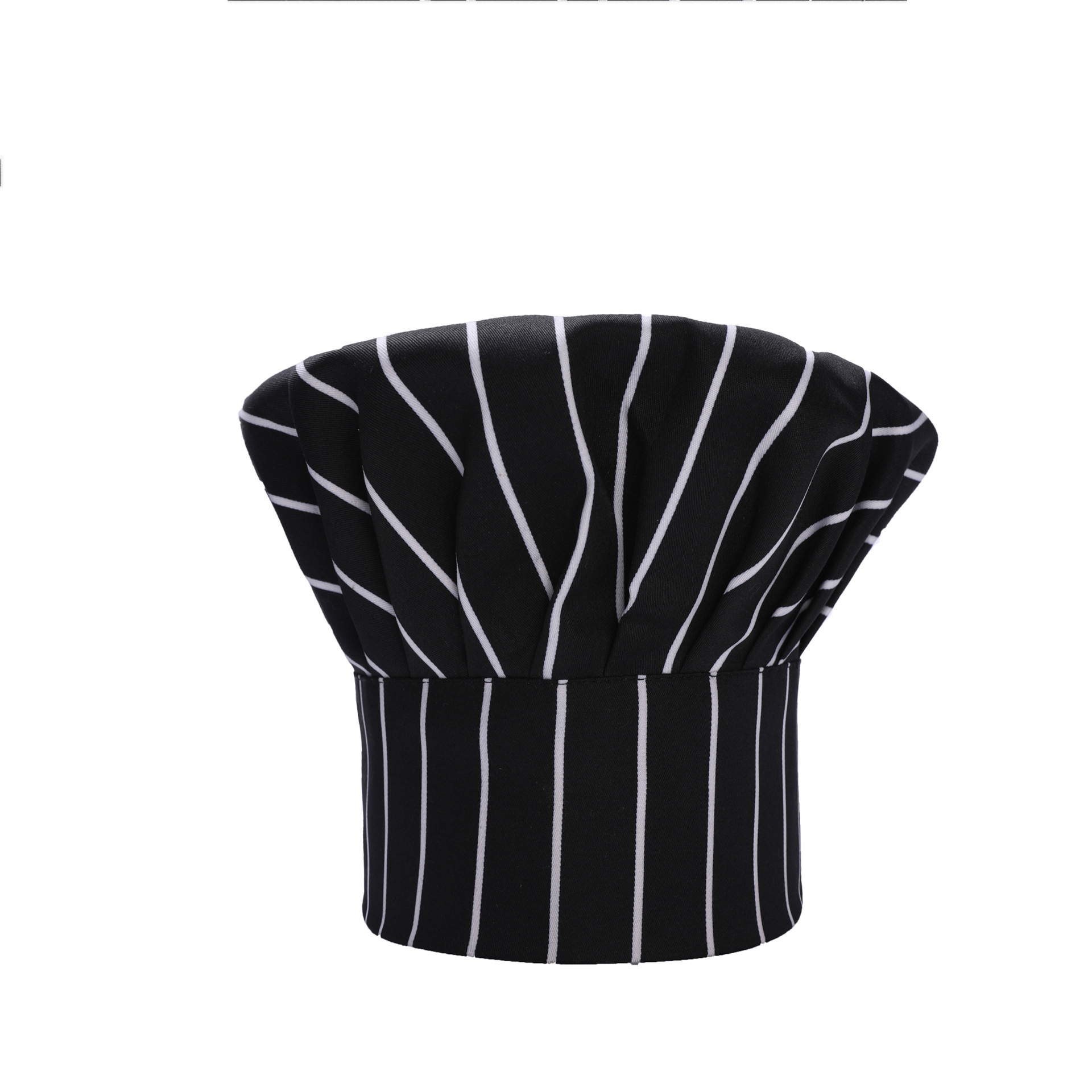 Chapeau haut rond rayé noir et blanc