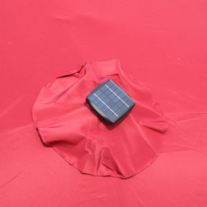 大型15x 9英尺红色双面矩形户外双露台市场伞可折叠防水，带灯和底座 - Product Image 6