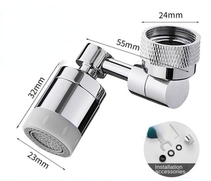 Hàng Mới Về Vòi Nước Bồn Rửa Tay Robot Mở Rộng Vòi Phòng Tắm Xoay 1080 Vòi Sục Khí Vòi Lọc Nước Bắn - Product Image 4