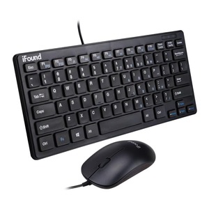 Juego de ratón y teclado portátil F8126 ligero y portátil, nuevo teclado pequeño con cable USB para ordenador portátil, oficina, uso doméstico