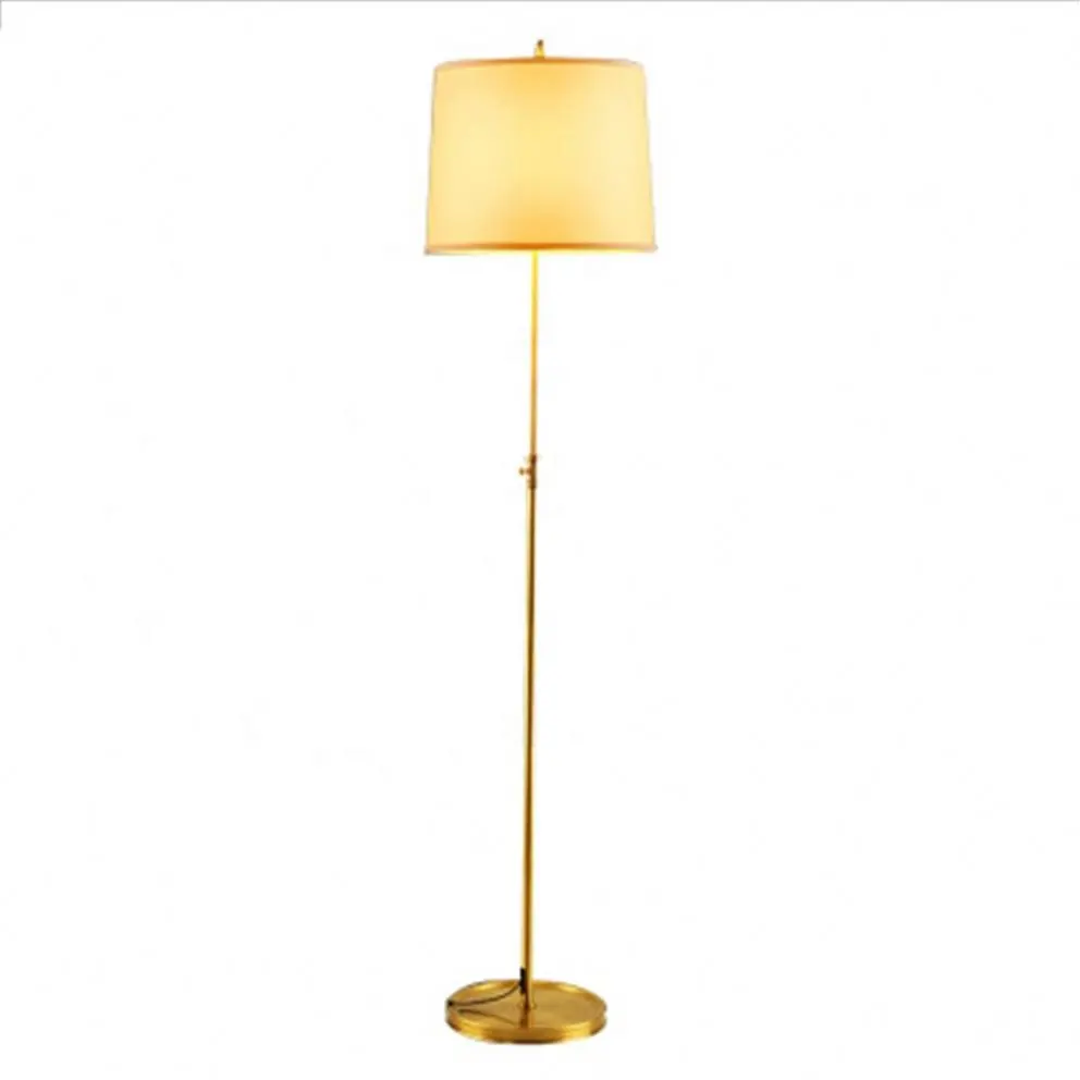 Lámpara de pie de cobre Simple moderna iluminación de fuerza lámpara de pie Led de fábrica lámpara de pie decorativa para sala de estar