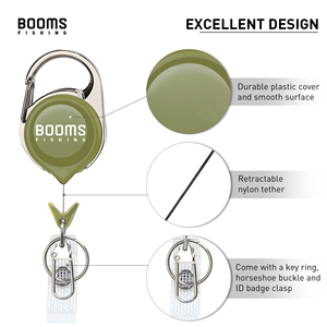 Fly balıkçılık <span class=keywords><strong>Zinger</strong></span> retraktör anahtarlık çıkarıcı kaleci anahtar RG1 geri çekilebilir makara rozet tutucu aracı urgan 2 adet paketi - Product Image 2