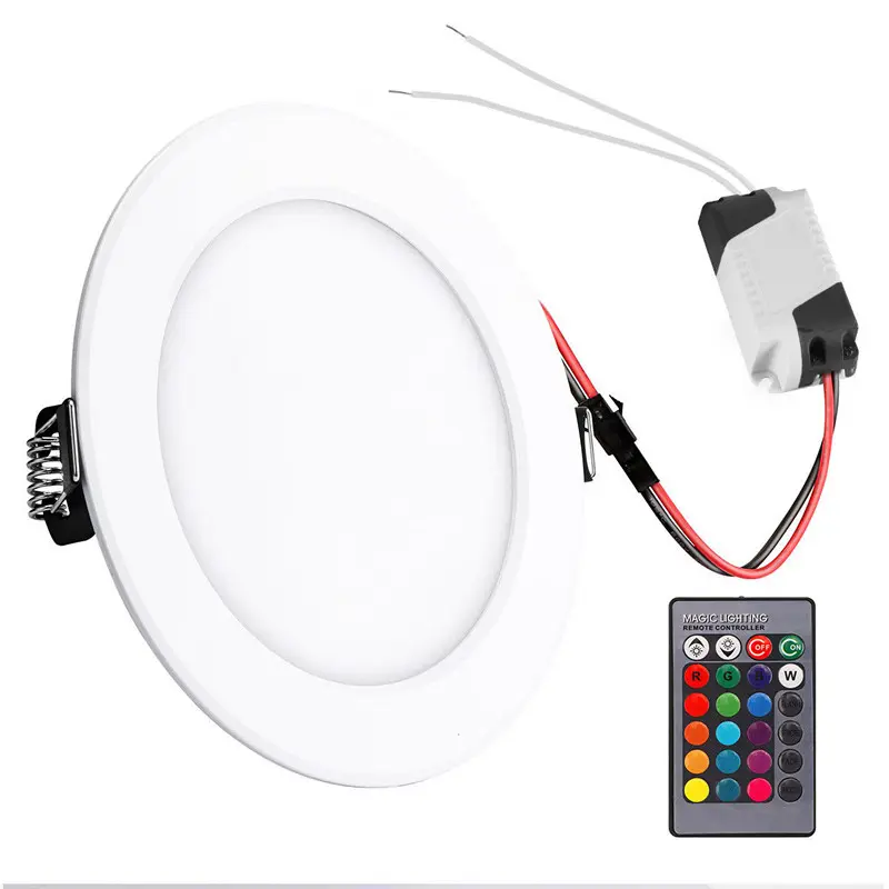 5/10/18W Runde RGB LED-Flächen leuchte Verdeckte Decken einbau leuchte mit Fernbedienung AC 85-265V