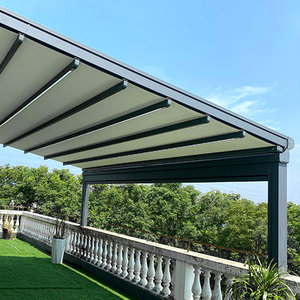 Çin üretici özelleştirilmiş boyutları ile katlanır alüminyum <span class=keywords><strong>gazebo</strong></span> elektrikli çatı pergola