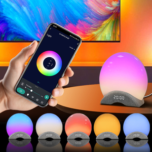 LEDナイトライト付きスマートホワイトノイズマシン25リラックスした音と8つのリズムモードサンライズウェイクアップライト睡眠用 - Product Image 6
