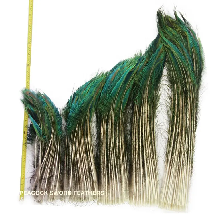 Commercio all'ingrosso 30-100cm piume di spada di pavone naturale code di pavone per centrotavola Mardi Gras, composizione floreale per le vacanze flyleging