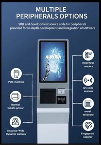 Sistema di visualizzazione del numero di accodamento automatico chiosco LCD touch screen stampante per biglietti distributore self service pagamento e terminale di ordinazione - Product Image 3