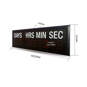 Honghao 9-stellige 1,8-Zoll-LED-Digital-Countdown-Uhr Timer Cross-Match-Timer, Tag Stunde Minute Sekunde Timer