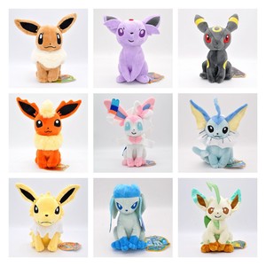 工場新発売9スタイル30cmアニメぬいぐるみポケオンイーブエルぬいぐるみエスペオンアンブレオンフレオンイーブシルベオンカワイイぬいぐるみ