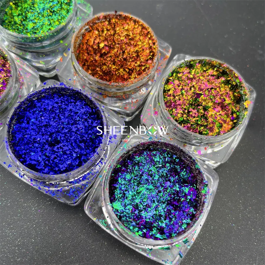 Sheenbow – Pigment magique en Aluminium, paillettes chromées, paillettes caméléon, pour peinture à ongles