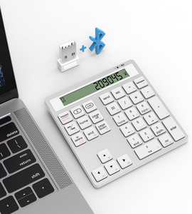 Teclado numérico inalámbrico de modo dual BT ergonómico con calculadora de pantalla 2 en 1 teclado numérico inalámbrico portátil para ventana/PC - Product Image 1