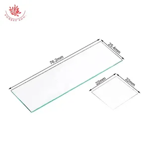 Prepared Glass <strong>Slides</strong> 75.2*26.4 mm <strong>Size</strong> <strong>Microscope</strong> <strong>Slides</strong> W/ Square Cover Glass High Quality Clear Glass Laboratory Tools - Product Image 2
