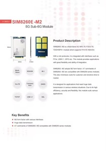 SIMCom SIM8260E cellulare 3G 4G 5G modulo di comunicazione Wireless SIM8260 LGA Form Factor