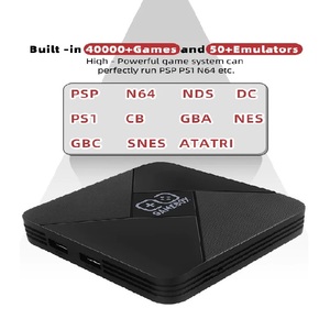 デュアルシステムビデオゲームコンソールTVボックス50エミュレーター40000ゲーム (NDS/PS1/PSP/GBA/N64用) セットトップ4KHDボックスレトロゲームコンソール