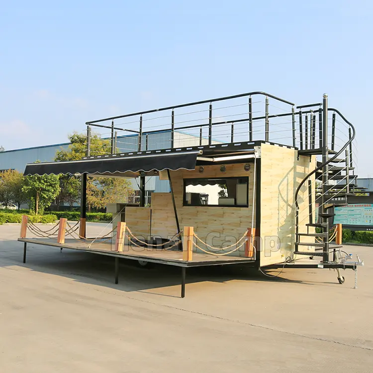Концессионный кофейный прицеп двухэтажный фургон для еды с полностью оборудованной кухней мобильный кафе контейнер кухня Мобильный Бар Пивной грузовик
