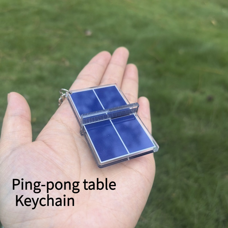 Porte-clés table de ping-pong bleu