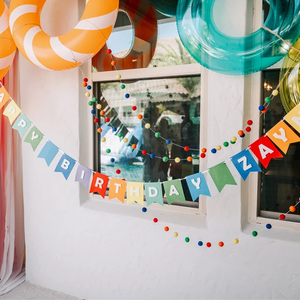 Banquete DE BODA festivo, pancarta de cuerda multicolor, triángulo colgante, banderín de seguridad naranja, banderín, Bandera de fiesta - Product Image 5