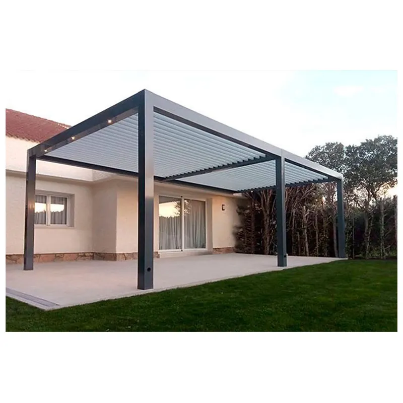 Popular Jardim Design Tardio Alumínio Frame Vidro Isolado Casa Sun Room Obturador automático rolando