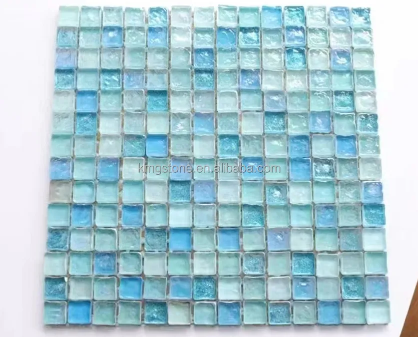 Piastrelle di vetro blu piscina mosaico di vetro piastrelle di marmo pietra mosaico piastrelle per la decorazione domestica