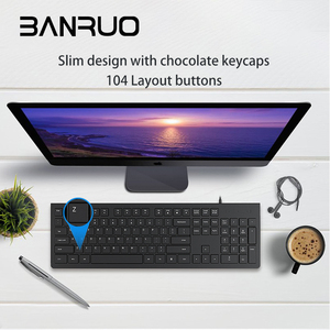 Teclado con diseño personalizado de España, Rusia, alemán, coreano, EE. UU., 104 teclas, ergonómico, barato, teclado con cable, teclado óptico USB para ordenador - Product Image 6