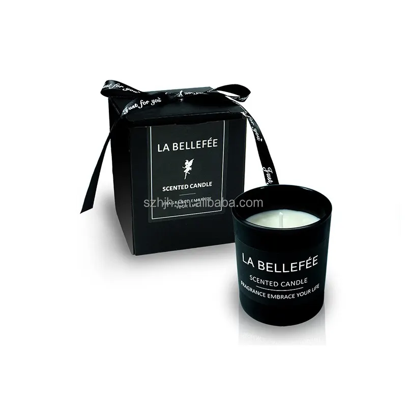 JH Light Luxury Life Series Aroma therapie Kerze Black Cup Wax Kunden spezifische Frucht duft Luxus verpackung