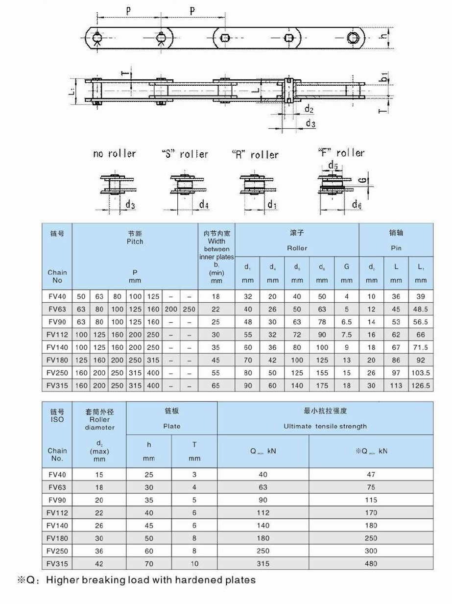 FV Series Conveyor Chains