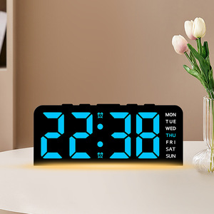 New Arrival Atmosphere Light LED Digital Alarm Clocks Date Week Temperature Display Bedside Table Clock for Home - Product Image 4