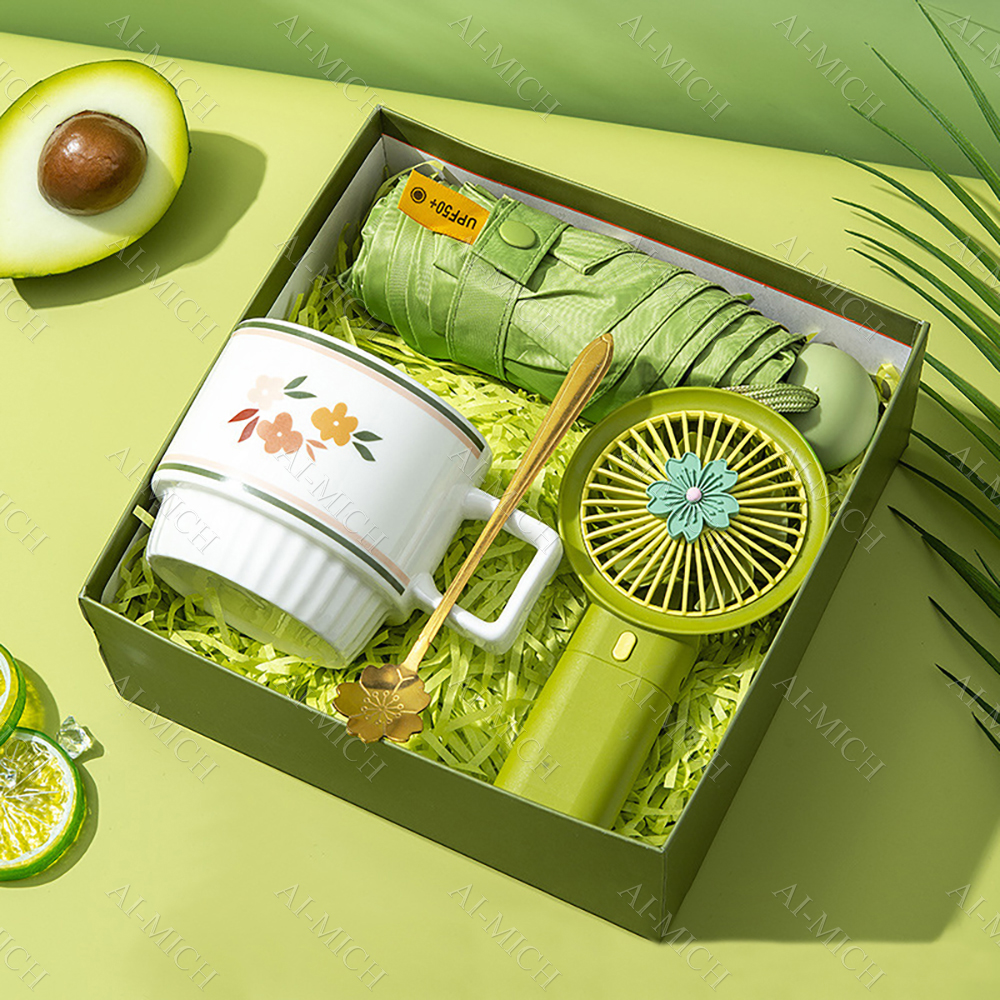 Regalos en caja verde