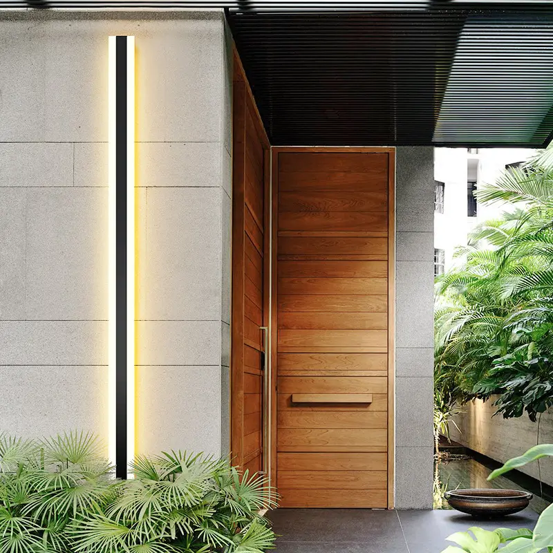 Luminária led de parede simplicidade, longa, para áreas externas, para varanda, para iluminação do jardim