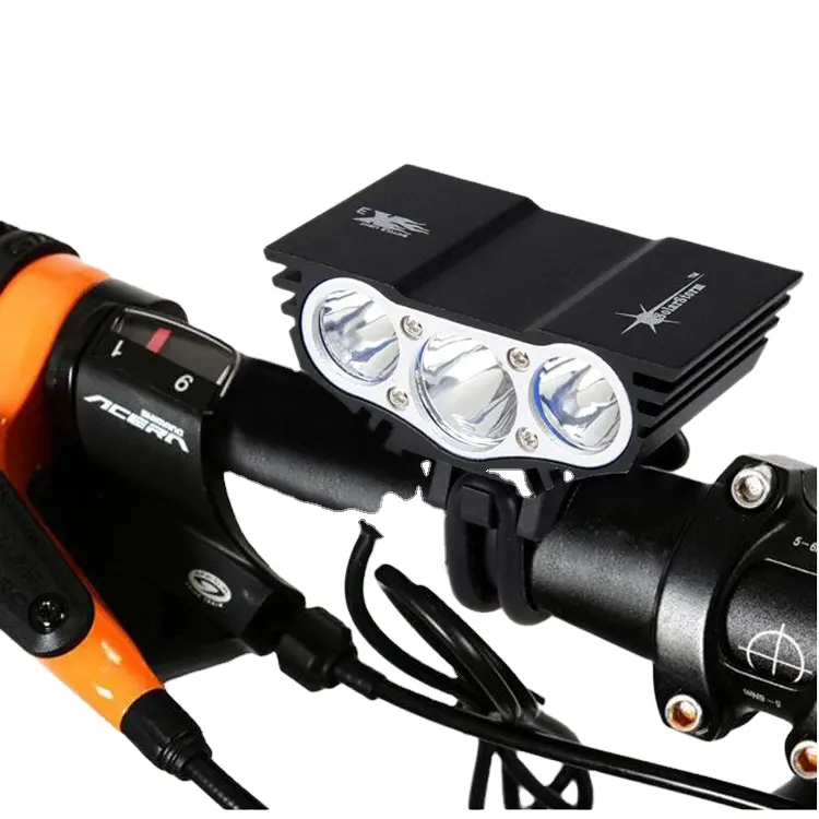 Faro delantero para bicicleta cree xml T6 Solarstorm, luz Led de 2500 lúmenes X3, resistente al agua, precio de fábrica, 3 uds.