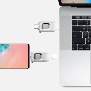 Usb 3.0高速锁指纹加密Usb闪存驱动器类型Otg金属Pendrive 32gb 64gb 128gb 256gb u盘 - Product Image 6