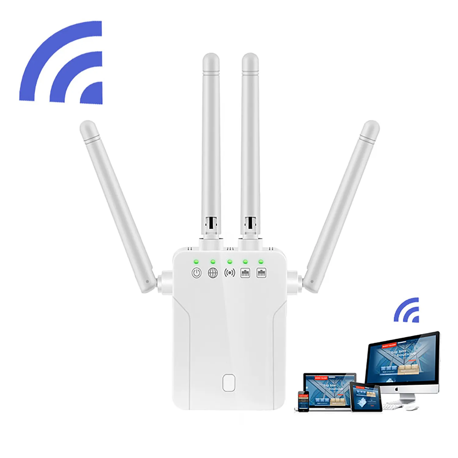 Hot Selling Dual Antenna 2.4g Rj45 Wireless Amplifier 300mbps Wifi Range Extender Support 40 Device