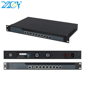 Intel Celeron 3865U DDR3 MSATA 6 RJ45 Ethernet Ports 2 SFP Firewall Soft Router Mini Pc <strong>Computer</strong> 1U Home <strong>Network</strong> Server with Fan - Product Image 1