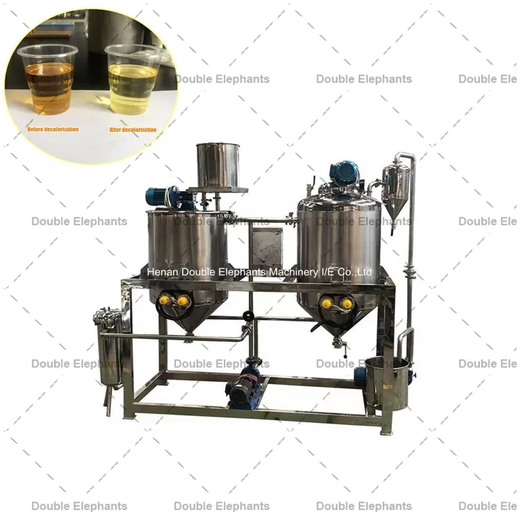 Kleinschalige Koken Zonnebloemolie Verwerking Soja Olie Raffinage Machine