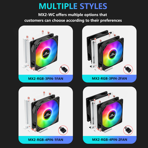 Kardan adam MX2 4 PIN renkli 1 Fan toka CPU soğutucu verimli soğutma için tek Fan CPU soğutucu optimum soğutma performansı için - Product Image 6