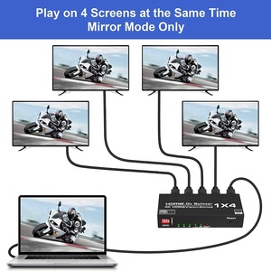 Versión 2,0 4K para divisor HDMI 1 en 4 1x4 para HDMI 2,0 18G 4K 60Hz 4:4:4 Monitor múltiple para divisor HDMI para video