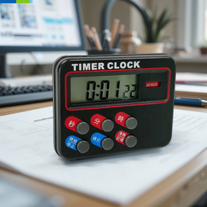 Piccolo Timer digitale ecologico con orologio da cucina 24h e Timer da cucina in plastica Timer elettronico - Product Image 2