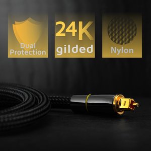 直接供給5.1チャネルパワーアンプ光ファイバーオーディオ接続ラインデジタルSPDIF出力コンピューターモニター用ブレイド - Product Image 4