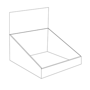 Custom Logo <strong>Easy</strong> Assemble Cardboard Countertop Display Boxes With <strong>Header</strong> - Product Image 2