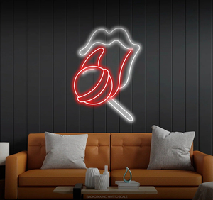 Caramelle al Neon insegne lecca-lecca Led luce al Neon per negozi Business arredamento Festival decorazione della parete decorazione camera da letto Custom Store segnaletica dolce