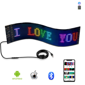 Flessibile LED segno di bordo messaggi programmabili impermeabili adesivi RGB LED pannello di visualizzazione per negozio auto finestra schermo matrice LED