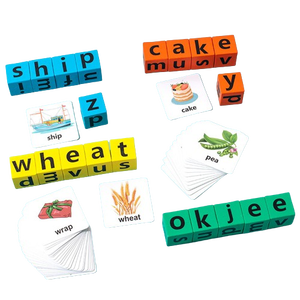 كتل الأبجدية لمرحلة ما قبل المدرسة بطاقة هجاء لعبة الكلمات مطابقة أحرف اللغز لوحة لعبة تعلم ألعاب نشاط الألعاب - Product Image 3