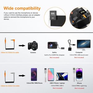 Comica BoomX-D2 2.4G Wireless Lapel Mic <strong>System</strong> with 2 Transmitter and 1 Receiver,Lav Mic for Phone Camera Podcast Interview Live - Product Image 3