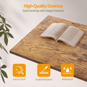 Contemporary <strong>Simple</strong> <strong>Desk</strong> Study Writing Table <strong>Computer</strong> <strong>Desk</strong> Home Office with Storage for Small Space Bedroom - Product Image 6