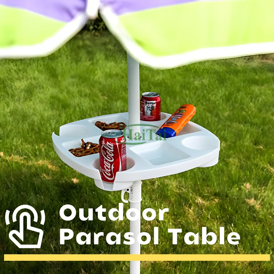 Factory umbrella tray umbrella table  plastic tray table  outdoor parasol table